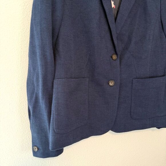 Joules Ellice Jersey Two Button Navy Blazer Size 12 - Picture 4 of 9